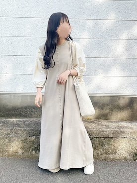 Bab バブ の 袖異素材スウェットワンピ ス ワンピース Wear