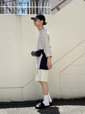 「Nine Tailor（ナインテイラー）のアイテム（帽子）」を使った、Wallace & Murronさん（メンズ・173cm）の秋コーディネート