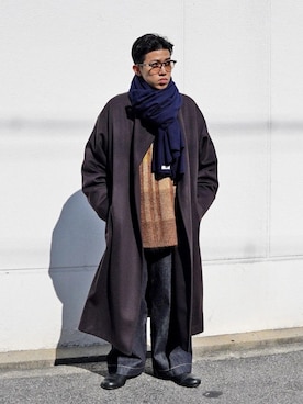 「アイテム（その他アウター）」を使った、Wallace & Murronさん（メンズ・165cm）の冬コーディネート