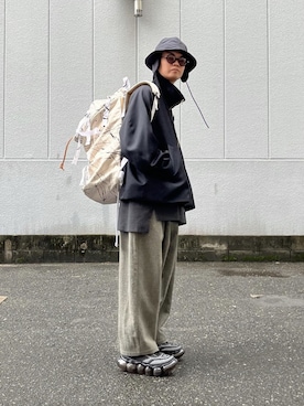 「my beautiful landlet（マイビューティフルランドレット）のアイテム（ブルゾン）」を使った、Wallace & Murronさん（メンズ・173cm）の冬コーディネート
