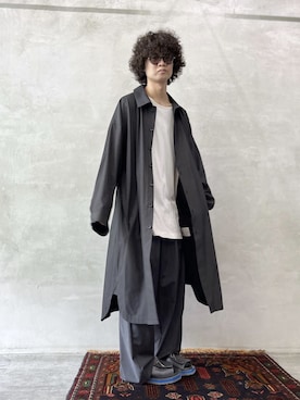 「ロングシャツ」｜「アイテム（その他アウター）」を使った、Wallace & Murronさん（メンズ・173cm）の夏コーディネート