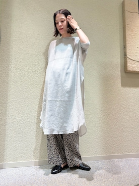 「アイテム（チュニック）」を使った、takagi naoさん（レディース・165cm）の夏コーディネート