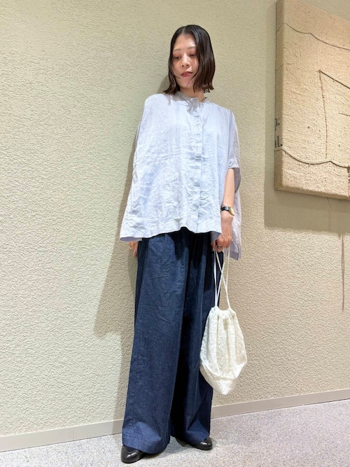 コットンレース巾着バッグ