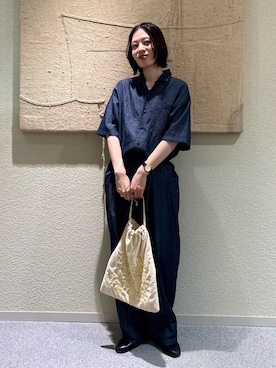 「かぐれ（カグレ）のアイテム（バッグ）」を使った、takagi naoさん（レディース・165cm）の春コーディネート