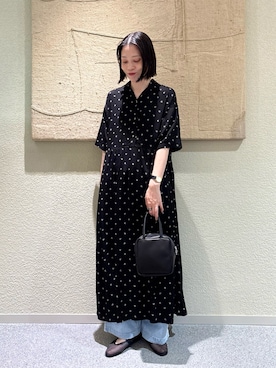 「かぐれ（カグレ）のordinary fits　BELL PANTS（デニムパンツ、ブルー系）」を使った、takagi naoさん（レディース・165cm）の夏コーディネート