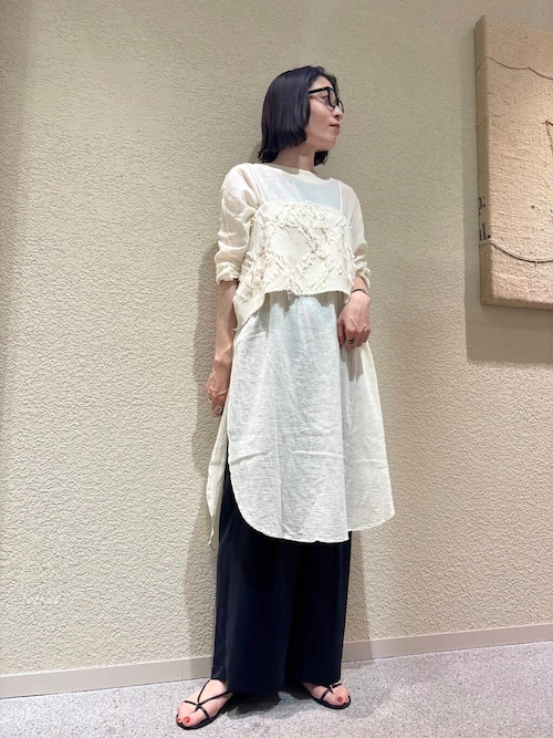 ガーゼロングチュニック
