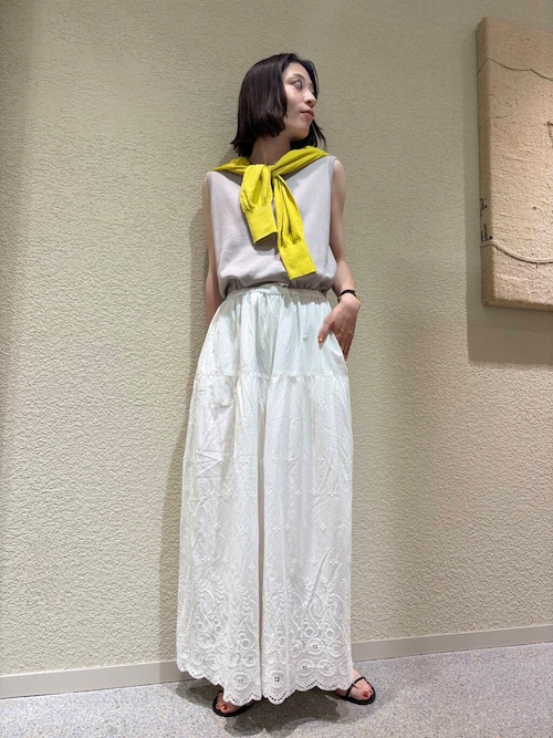 刺繍ティアードパンツ