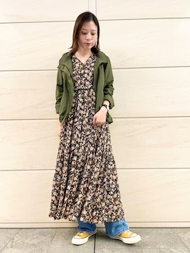 「SonnyLabel」｜「アイテム（マウンテンパーカー）」を使った、takagi naoさん（レディース・165cm）の夏コーディネート
