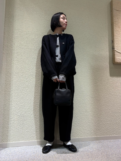 ウールクルーネックジャケット（ノーカラージャケット）｜かぐれ