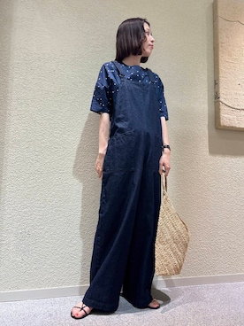 「アイテム（オールインワン・サロペット）」を使った、takagi naoさん（レディース・165cm）の夏コーディネート