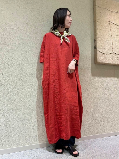 かぐれ｜リネンスクエアワンピース | Rakuten Fashion(楽天