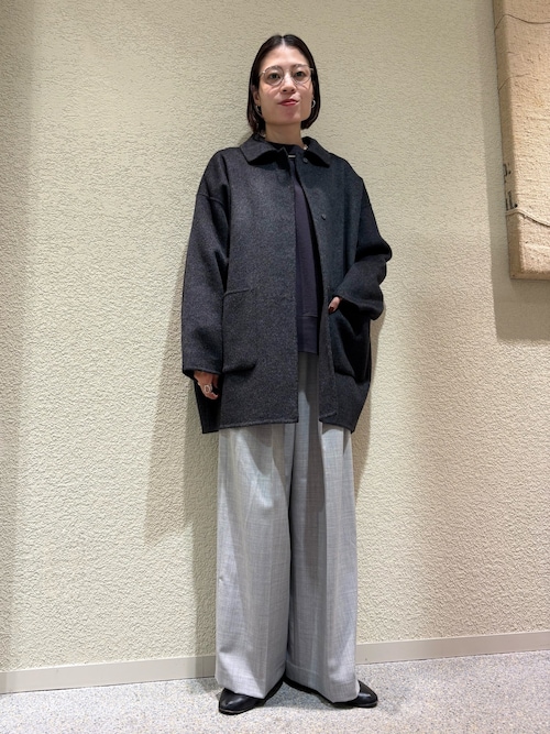 STONE  コットン　クルーネック　トレーナー　チャコール　M ユニセックス』コットンクルーネックスウェットプルオーバー