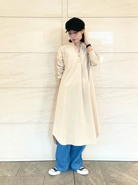 「URBAN RESEARCH Sonny Label（アーバンリサーチサニーレーベル）のアイテム（キャスケット）」を使った、takagi naoさん（レディース・165cm）の秋コーディネート