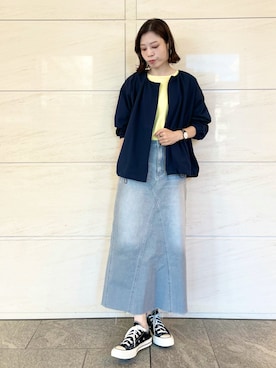 「SonnyLabel」｜「アイテム（ブルゾン）」を使った、takagi naoさん（レディース・165cm）の秋コーディネート
