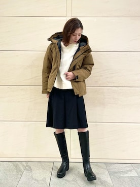 「SonnyLabel」｜「アイテム（ダウンジャケット/コート）」を使った、takagi naoさん（レディース・165cm）の秋コーディネート