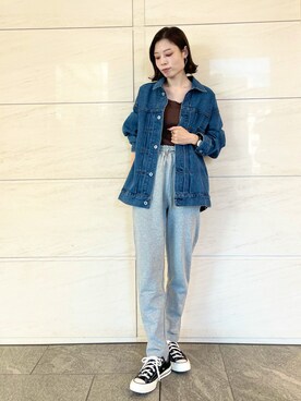 「URBAN RESEARCH Sonny Label（アーバンリサーチサニーレーベル）のアイテム（デニムジャケット）」を使った、takagi naoさん（レディース・165cm）の秋コーディネート