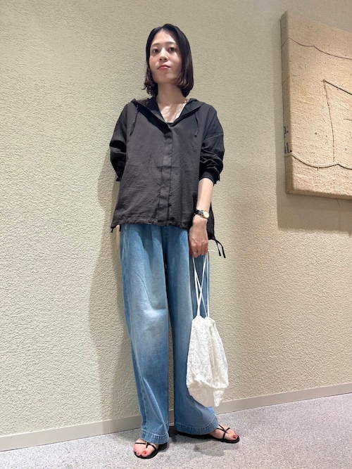 フェードデニムイージーパンツ