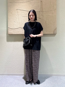「かぐれ（カグレ）のERICKA NICOLAS BEGAY　PLAIN DESIGN NECKLACE 60（ネックレス、シルバー系）」を使った、takagi naoさん（レディース・165cm）の夏コーディネート