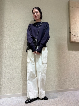 「かぐれ（カグレ）のユーティリティーイージーパンツ（その他パンツ）」を使った、takagi naoさん（レディース・165cm）の秋コーディネート