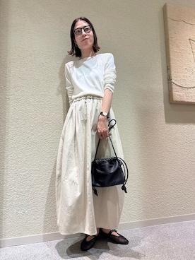 「きれいめ派カットソー」｜takagi naoさん（レディース・165cm）の夏コーディネート