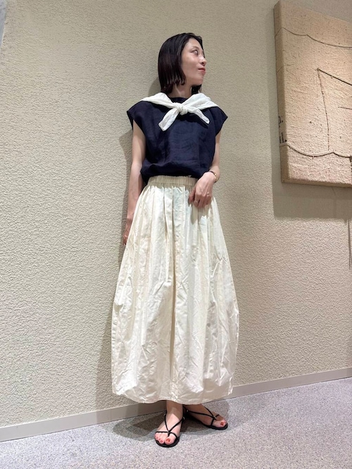 リネンフレンチクルーネック