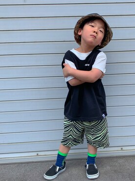「アイテム（その他トップス）」を使った、haruton111さん（キッズ・100cm）の夏コーディネート
