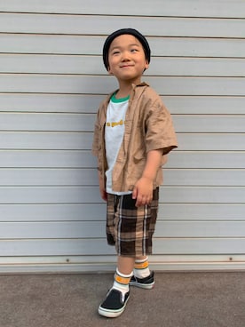 「アイテム（その他トップス）」を使った、haruton111さん（キッズ・100cm）の夏コーディネート