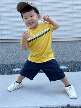 「アイテム（キャップ）」を使った、mizuさん（キッズ・90cm）の夏コーディネート