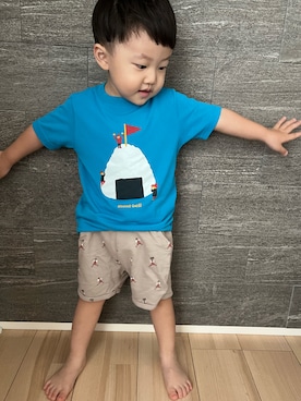 「mont-bell（モンベル）のアイテム」を使った、mizuさん（キッズ・90cm）の夏コーディネート