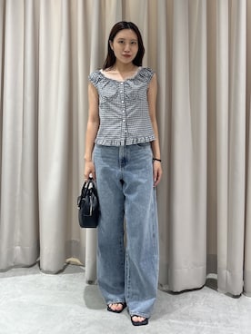 「FREE'S MART（フリーズマート）のアイテム（パンツ）」を使った、yuiさん（レディース・148cm）の夏コーディネート