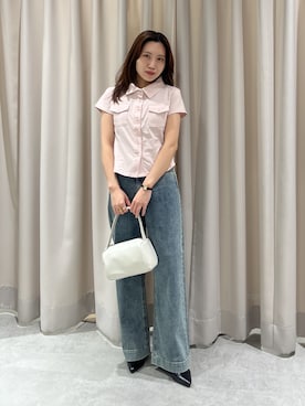 「ピンクシャツ」｜yuiさん（レディース・148cm）の春コーディネート