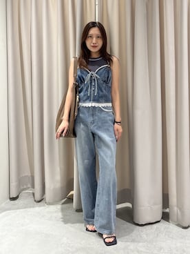 「カットソー」｜yuiさん（レディース・148cm）の夏コーディネート