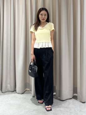 「FREE'S MART（フリーズマート）のアイテム（パンツ）」を使った、yuiさん（レディース・148cm）の夏コーディネート
