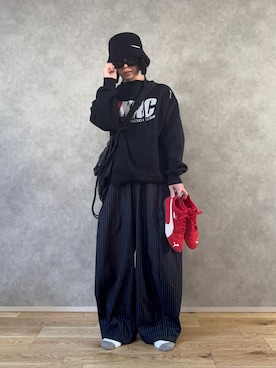 「アイテム（帽子）」を使った、みっち~さん（メンズ・165cm）の秋コーディネート