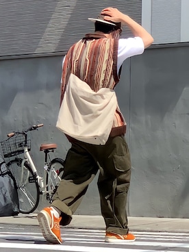 「Steven Alan（スティーブンアラン）のアイテム（帽子）」を使った、みっち~さん（メンズ・165cm）の秋コーディネート