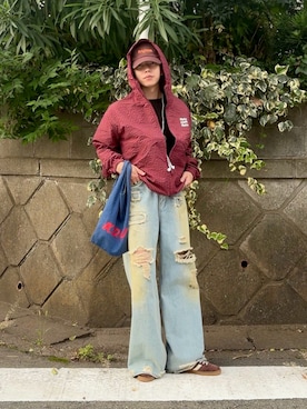 「アイテム（帽子）」を使った、みっち~さん（メンズ・165cm）の秋コーディネート