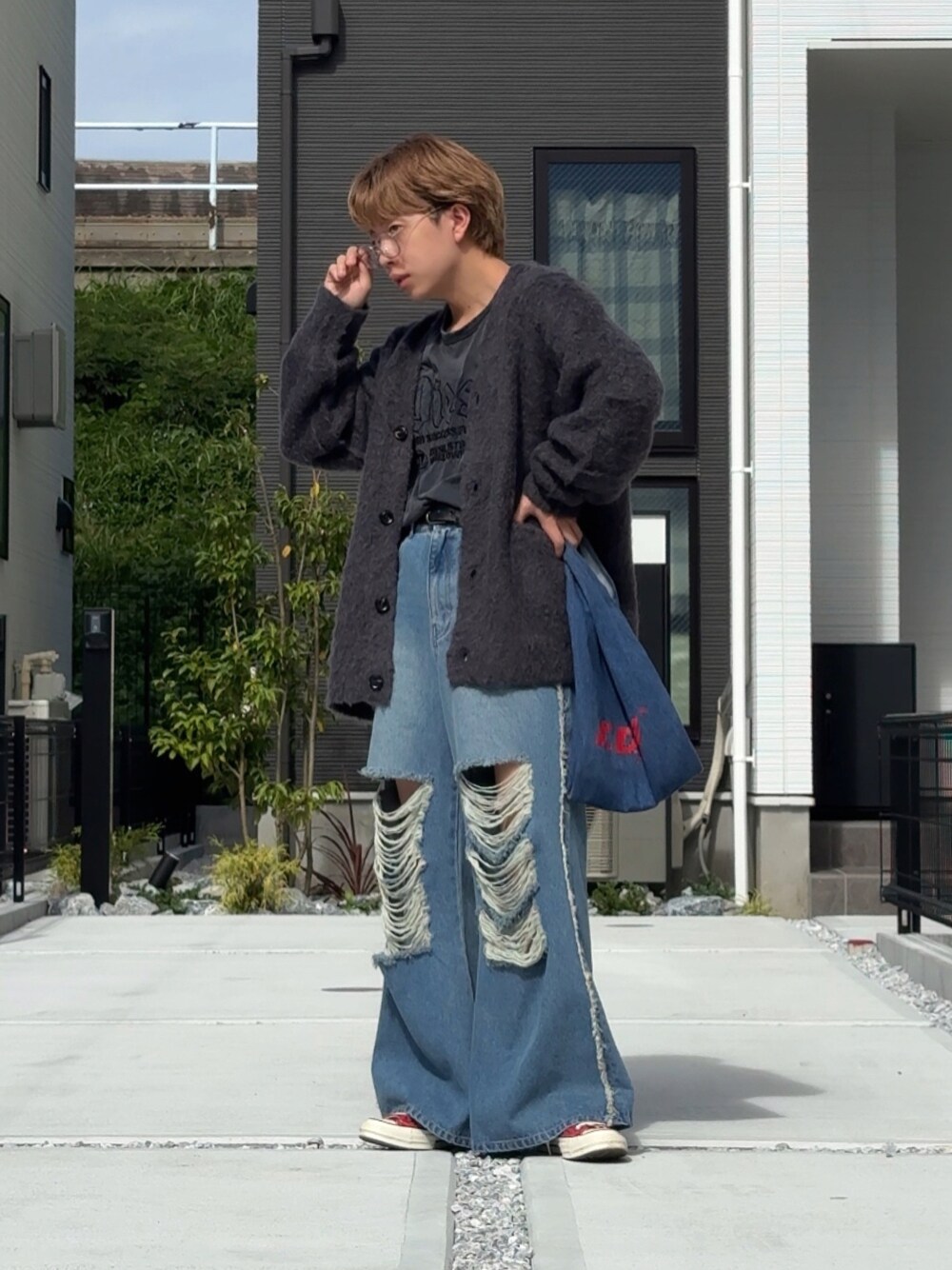 seyto サイズ2 / ダメージレイヤードフレアデニムパンツ