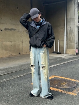 「アイテム（PC・スマホグッズ/家電）」を使った、みっち~さん（メンズ・165cm）の秋コーディネート