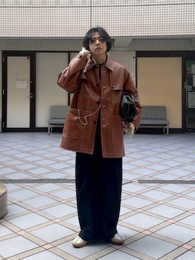 「PAGEBOY（ページボーイ）のアイテム（バッグ）」を使った、みっち~さん（メンズ・165cm）の冬コーディネート