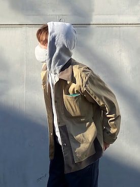 「UNIQLO（ユニクロ）のスウェットプルパーカ（長袖）（パーカー）」を使った、みっち~さん（メンズ・165cm）の冬コーディネート