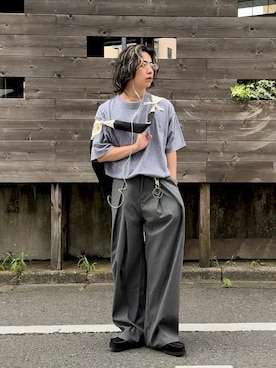 「Clarks（クラークス）のアイテム」を使った、みっち~さん（メンズ・165cm）の夏コーディネート