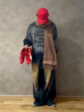 「アイテム（キャップ）」を使った、みっち~さん（メンズ・165cm）の秋コーディネート