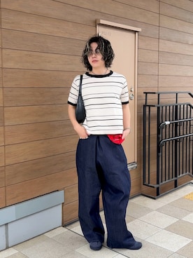 「MHL.（エムエイチエル）のアイテム」を使った、みっち~さん（メンズ・165cm）の夏コーディネート