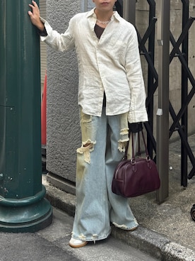 「アイテム（ボストンバッグ）」を使った、みっち~さん（メンズ・165cm）の秋コーディネート