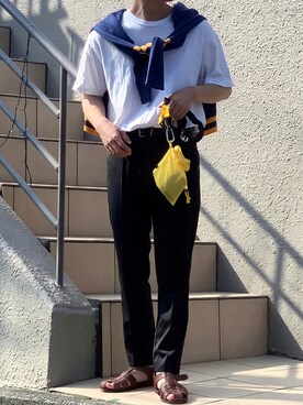 「yellow」｜みっち~さん（メンズ・165cm）の夏コーディネート