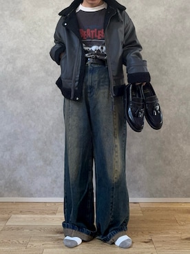 「アイテム（ブルゾン）」を使った、みっち~さん（メンズ・165cm）の秋コーディネート