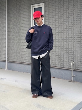 「アイテム（帽子）」を使った、みっち~さん（メンズ・165cm）の秋コーディネート