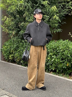 「アイテム（キャップ）」を使った、みっち~さん（メンズ・165cm）の秋コーディネート