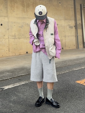 「ローファー」｜「アイテム（パンツ）」を使った、みっち~さん（メンズ・165cm）の秋コーディネート