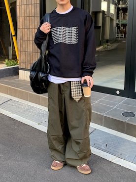 「アイテム（スウェット）」を使った、みっち~さん（メンズ・165cm）の秋コーディネート